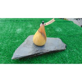 Handmade wooden Pear made from Anglesey Yew wood