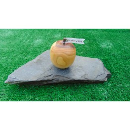 Handmade wooden Apple made from Anglesey Yew wood